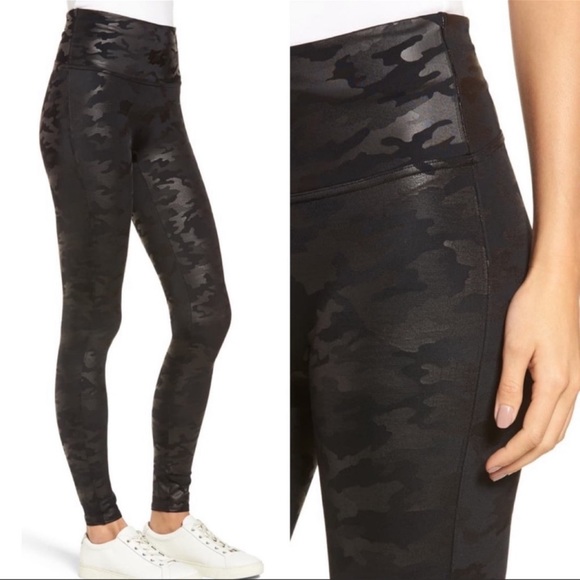 Spanx Faux Leather Camo Leggings - Picture 2 of 7